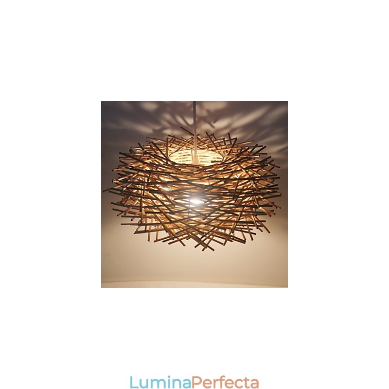 Lampă modernă din ratan, cu un singur cap, țesut cu artă Cany