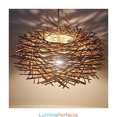 Lampă modernă din ratan, cu un singur cap, țesut cu artă Cany