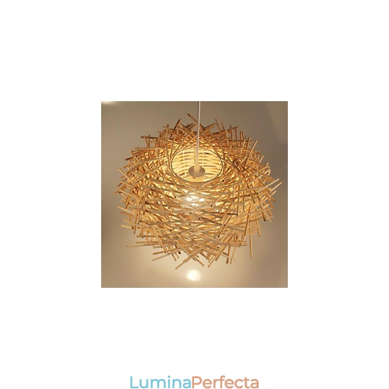 Lampă modernă din ratan, cu un singur cap, țesut cu artă Cany