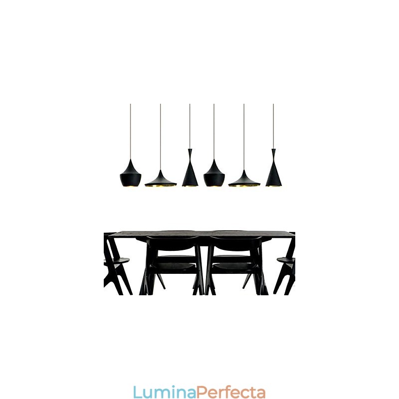 Lampă suspendată din metal cu pictură în stil mini