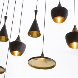Lampă suspendată din metal cu pictură în stil mini