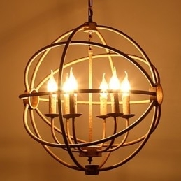 Șezut Lumini Nordic Country Fier forjat American Retro Lumânare Candelabru The Black Chandelier