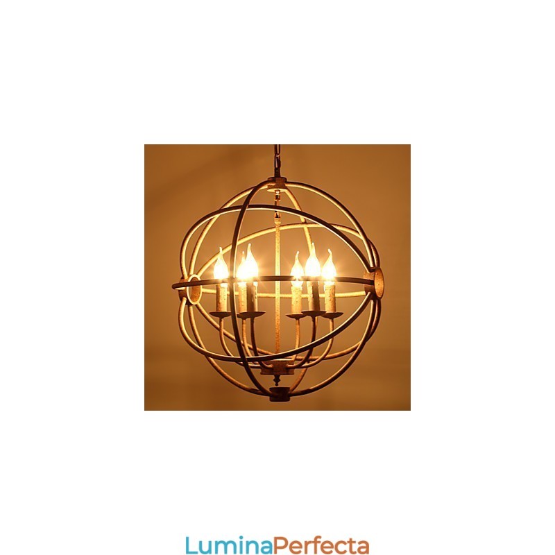 Șezut Lumini Nordic Country Fier forjat American Retro Lumânare Candelabru The Black Chandelier