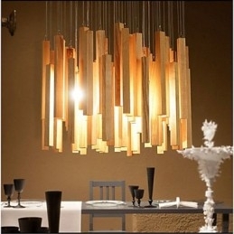 Hotel Engineering Wood Art Line Candelabru