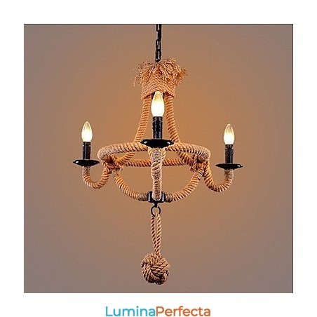 Tradițional Clasic Rustic Lodge Vintage Retro Country Pictură Candelabru din metal