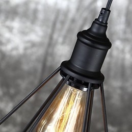 Pandantiv american mic din oțel, cușcă de păsări, vintage retro, bricolaj, corp de iluminat industrial pentru decorarea casei