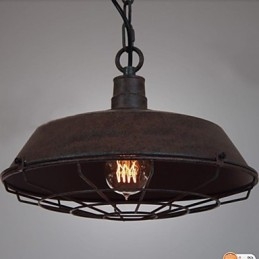 Lampă de suspendare metal vintage cu 1 lumină
