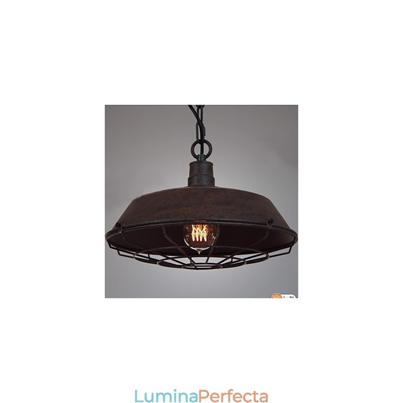 Lampă de suspendare metal vintage cu 1 lumină