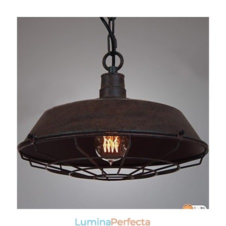 Lampă de suspendare metal vintage cu 1 lumină