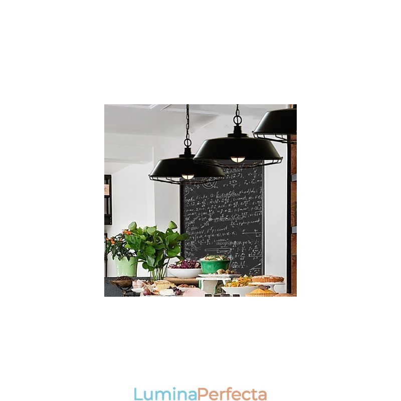 Lampă de suspendare metal vintage cu 1 lumină