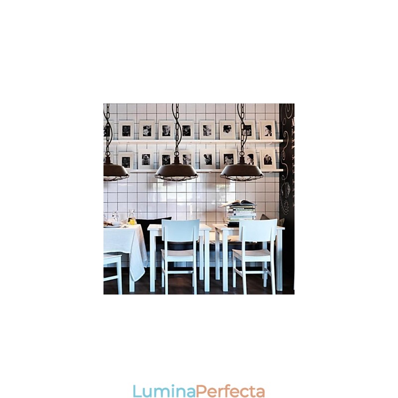 Lampă de suspendare metal vintage cu 1 lumină