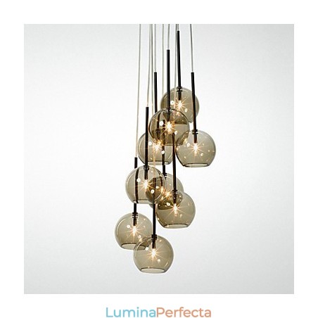 Lampă suspendată din metal cu pictură în stil country Lampă suspendată din metal cu pictură în stil country