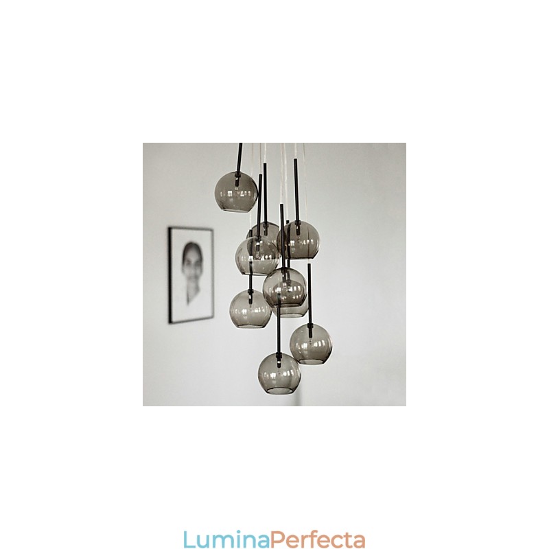 Lampă suspendată din metal cu pictură în stil country