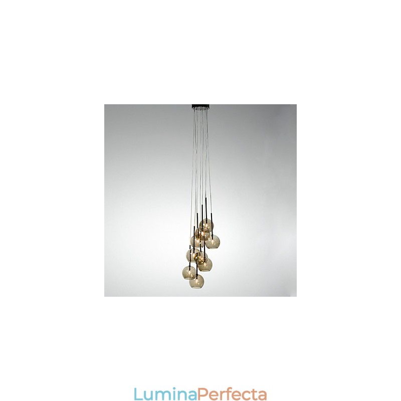 Lampă suspendată din metal cu pictură în stil country