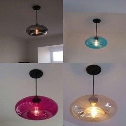 Pandantiv Caracteristic Modern 1 Lumină Cu Abajur Transparent