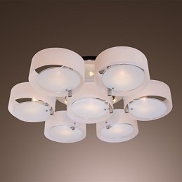 Candelabru modern, contemporan, din metal cromat, montat încastrat