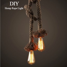 1 Lumină DIY Art Hemp Rope Lumină Creative Hemp Rope Droplight