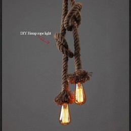 1 Lumină DIY Art Hemp Rope Lumină Creative Hemp Rope Droplight