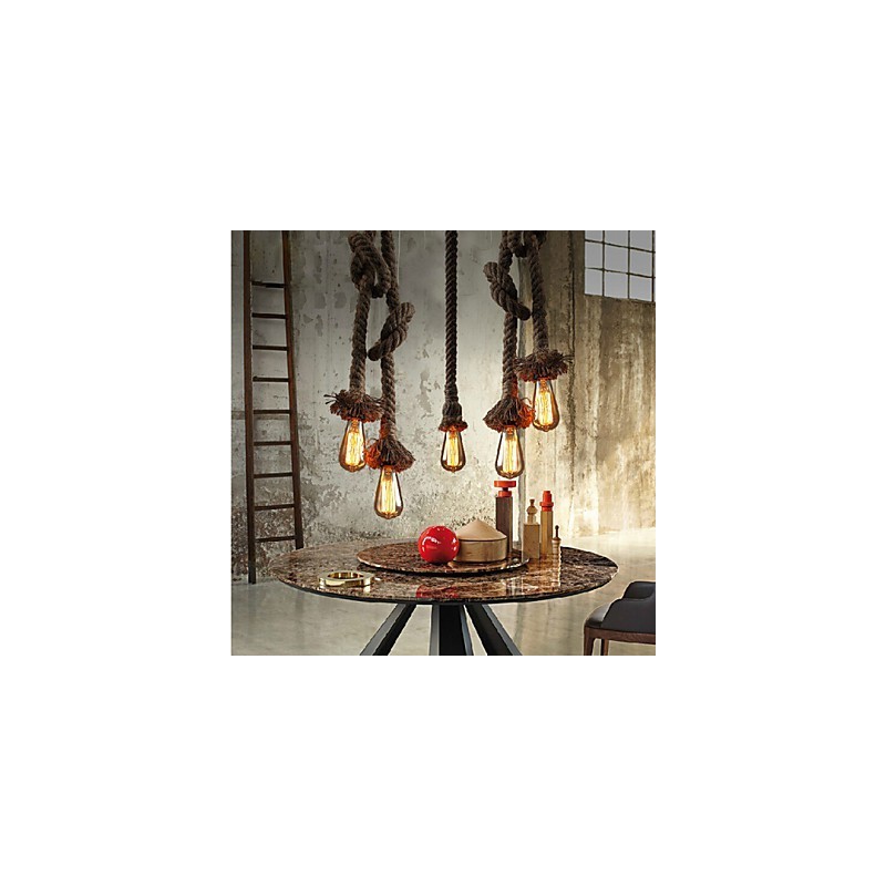 1 Lumină DIY Art Hemp Rope Lumină Creative Hemp Rope Droplight