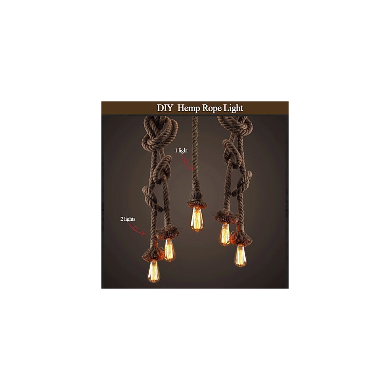 1 Lumină DIY Art Hemp Rope Lumină Creative Hemp Rope Droplight