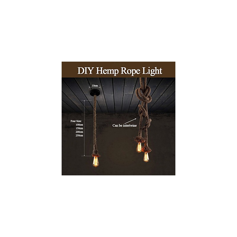 1 Lumină DIY Art Hemp Rope Lumină Creative Hemp Rope Droplight