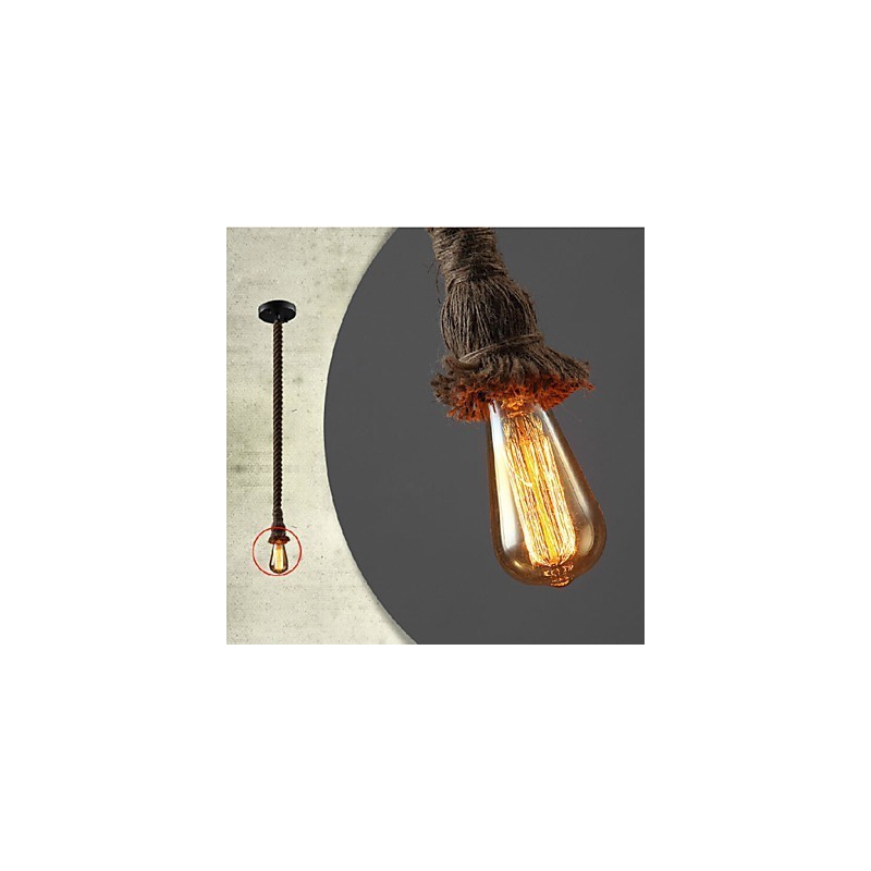 1 Lumină DIY Art Hemp Rope Lumină Creative Hemp Rope Droplight