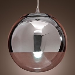 Lampă suspendată modernă și contemporană Globe în stil mini din metal cromat