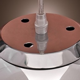 Lampă suspendată modernă și contemporană Globe în stil mini din metal cromat