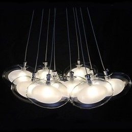 Lampă suspendată modernă, din metal cromat