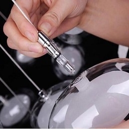 Lampă suspendată modernă, din metal cromat