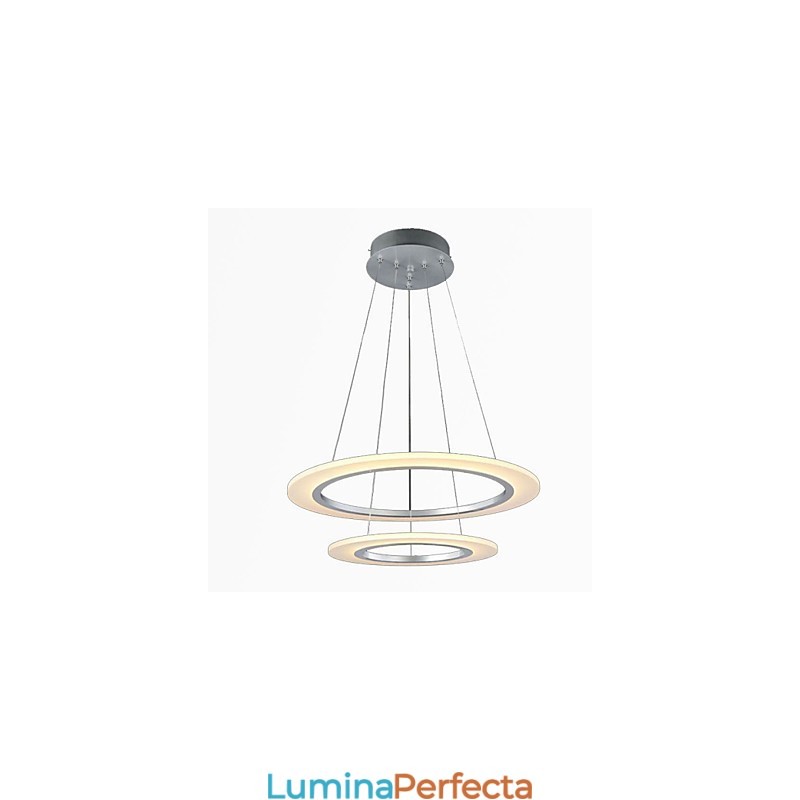 Lampă suspendată modernă de tavan Candelabru cu 2 inele
