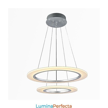 Lampă suspendată modernă de tavan Candelabru cu 2 inele Lampă suspendată modernă de tavan Candelabru cu 2 inele