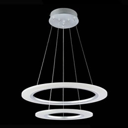 Lampă suspendată modernă de tavan Candelabru cu 2 inele