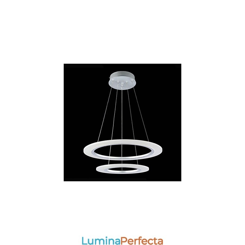 Lampă suspendată modernă de tavan Candelabru cu 2 inele