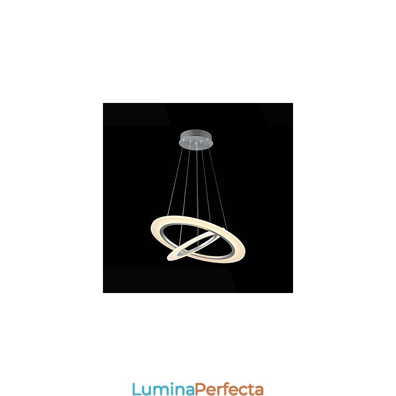 Lampă suspendată modernă de tavan Candelabru cu 2 inele