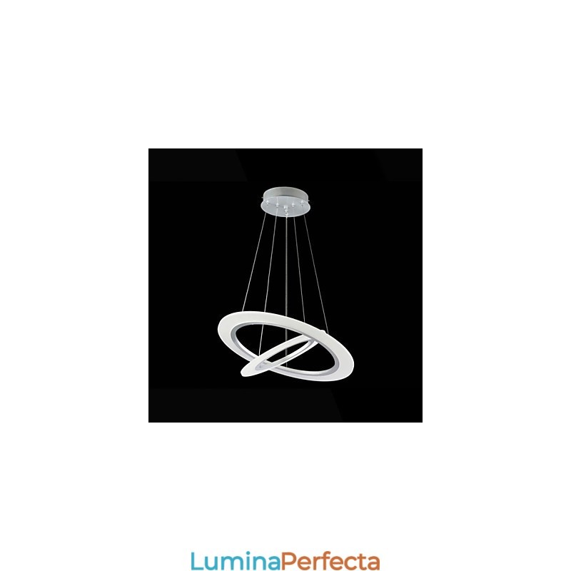 Lampă suspendată modernă de tavan Candelabru cu 2 inele