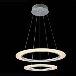 Lampă suspendată modernă de tavan Candelabru cu 2 inele