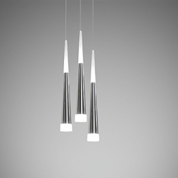 Lampă suspendată triplă, modernă, contemporană, pentru copii, baldachin rotund din metal