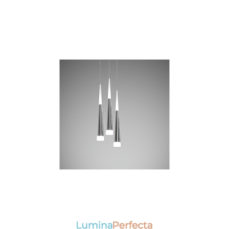 Lampă suspendată triplă, modernă, contemporană, pentru copii, baldachin rotund din metal