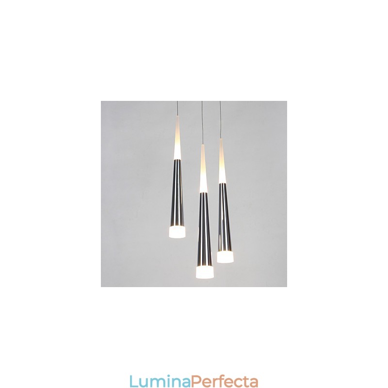 Lampă suspendată triplă, modernă, contemporană, pentru copii, baldachin rotund din metal