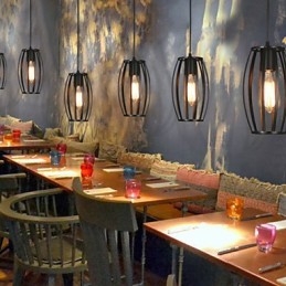 Candelabru din fier forjat, cu un singur cap, care restaurează modurile antice Creative Loft
