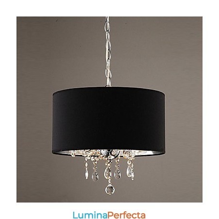 Candelabru cromat modern, contemporan, cu tambur, în stil mini Candelabru cromat modern, contemporan, cu tambur, în stil mini