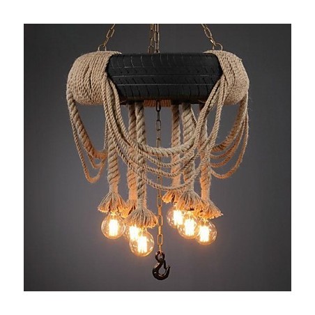 Lampă suspendată din plastic cu pictură vintage