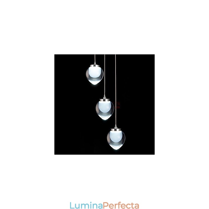 Lampă suspendată modernă, din metal cromat