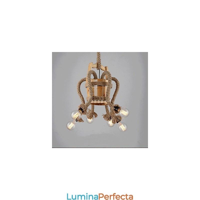 Candelabru Cask din lemn Lampă creativă