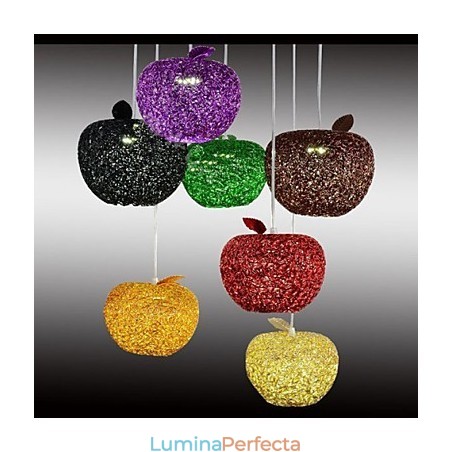 Candelabru din aluminiu țesut cu lampă cu șapte capete Apple Candelabru din aluminiu țesut cu lampă cu șapte capete Apple