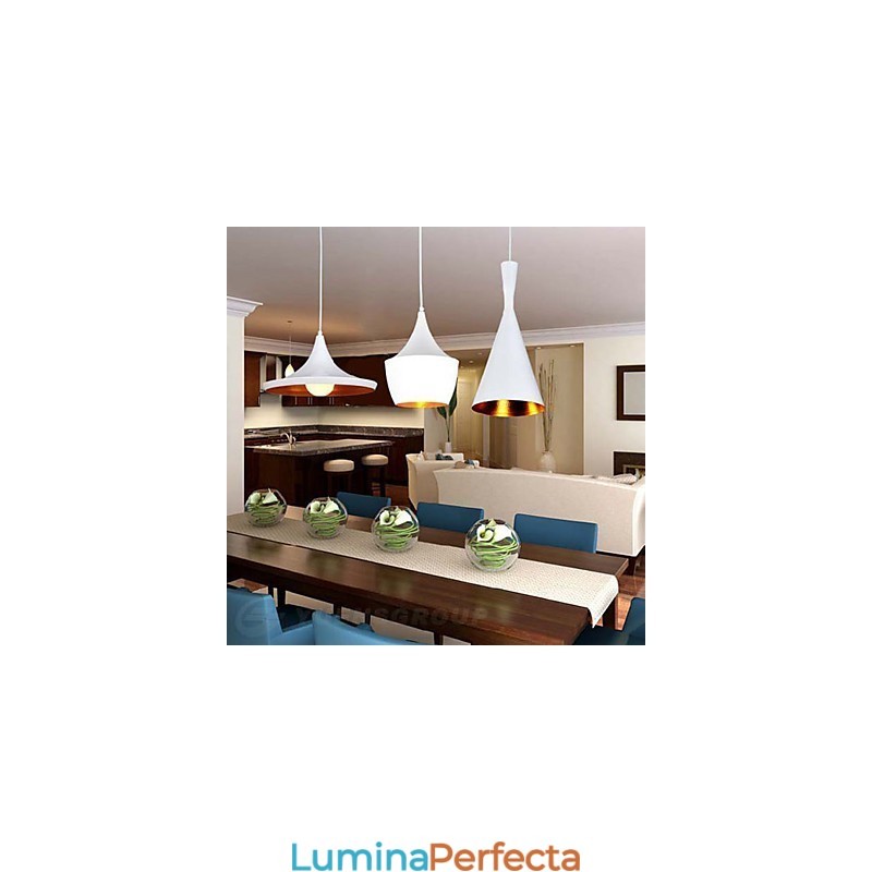 Lampă suspendată din metal cu pictură în stil mini