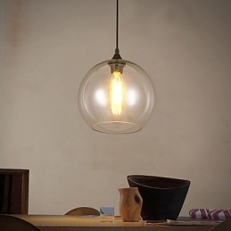 Creative Nordic Contracted Rural Glass Ball DropLight cu un singur cap