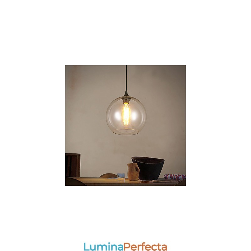 Creative Nordic Contracted Rural Glass Ball DropLight cu un singur cap