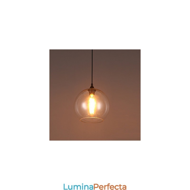 Creative Nordic Contracted Rural Glass Ball DropLight cu un singur cap